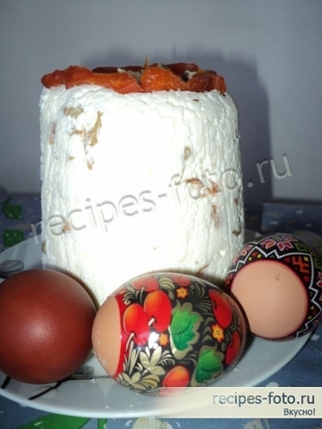 Пасха творожная с цукатами (сырая)