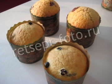 Кулич с коньяком и изюмом