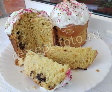 Кулич с коньяком и изюмом