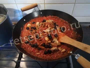 Паста Болоньезе с говяжьим фаршем и грибами