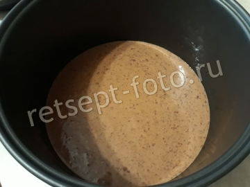 Печеночный торт с грибами в мультиварке