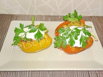 Перец фаршированный мясом без риса