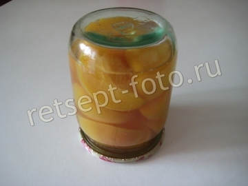 Персики в сиропе с лимоном на зиму