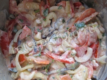 Песочный пирог с мясом и овощами