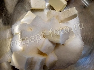 Песочный пирог с обжаренными яблоками