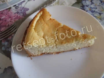 Песочный пирог с творогом и сливками
