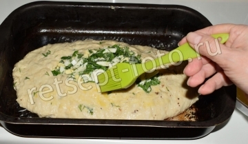 Пирог с яйцами и зеленью без дрожжей