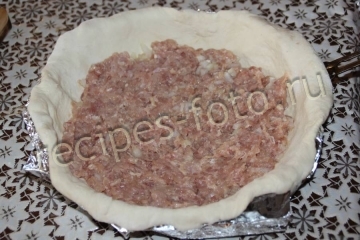 Пирог с курицей и картошкой на дрожжевом тесте