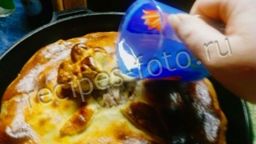 Пирог с мясом и картошкой в духовке