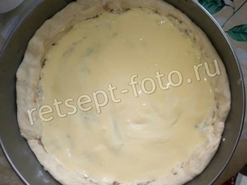 Пирог с мясом на сыворотке без дрожжей