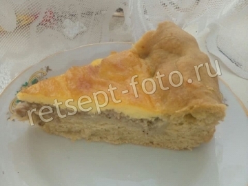 Пирог с мясом на сыворотке без дрожжей