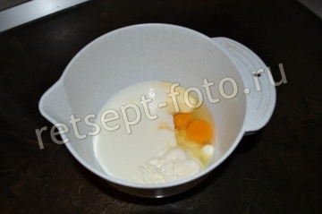 Пирог с мясом на жидком тесте