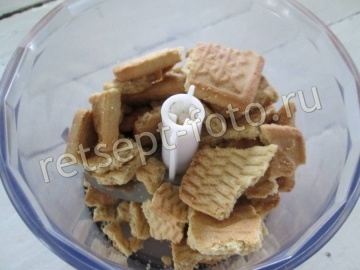 Пирожное из печенья с яблоками без выпечки
