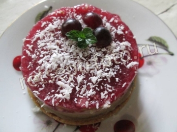 Пирожное из печенья со сгущенкой и желе без выпечки
