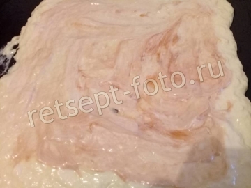 Пицца на кабачковом тесте на кефире с колбасой и сыром