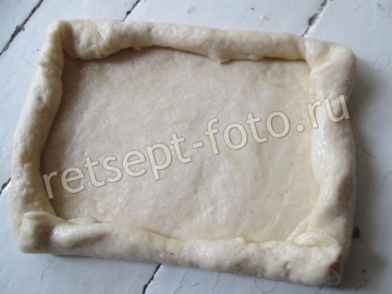 Пицца с вареной колбасой и сыром. Тесто без дрожжей