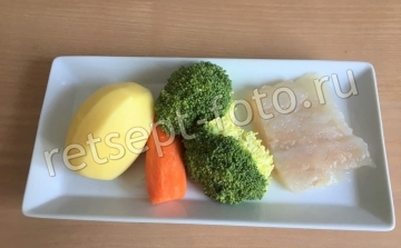 Пюре из хека, картофеля, брокколи и моркови детям до 1 года