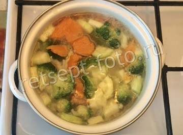 Пюре из индейки с бататом и овощами для ребенка до 1 года