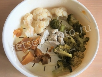 Пюре из индейки с овощами и булгуром для ребенка от 1 года
