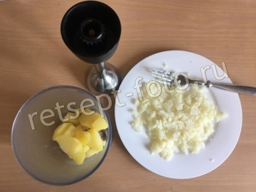 Пюре из куриной печени, цветной капусты и картофеля детям от 1 года