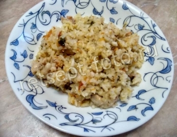 Плов из гузок и свиного карбоната