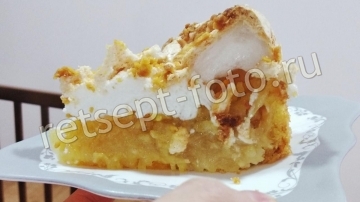Польский яблочный пирог с безе