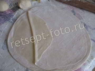 Постная самса с тыквой из дрожжевого теста