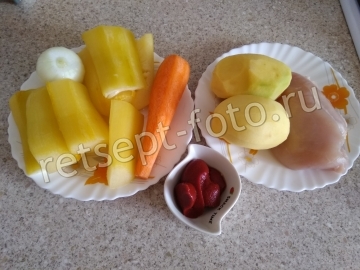 Рагу из овощей с курицей для детей 1,5 года