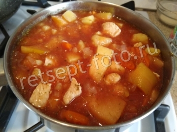 Рагу из овощей с курицей для детей 1,5 года
