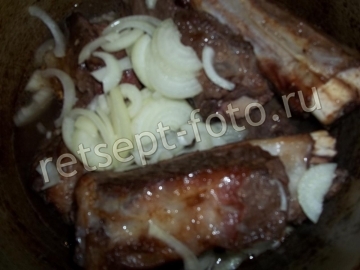 Ребрышки с грибами