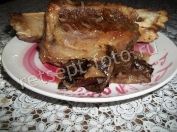 Ребрышки с грибами