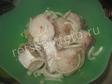 Рис с макаронами и рыбой в кляре