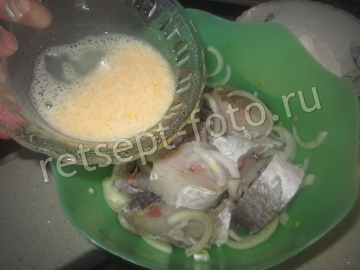 Рис с макаронами и рыбой в кляре