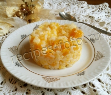 Рисовая каша с тыквой на молоке