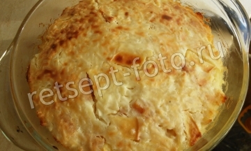 Рисовая запеканка с яблоками и курагой