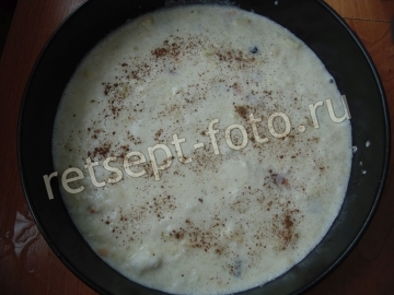 Рисовый пудинг с изюмом и яблоками для детей 1 год