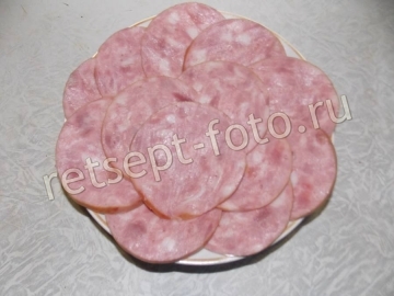 Рулетики из ветчины с сыром