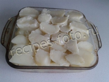 Рыба чавыча с картошкой в духовке