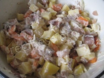 Рыба с картошкой в духовке без сыра