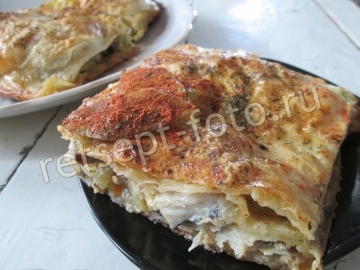 Рыбная лазанья из лаваша