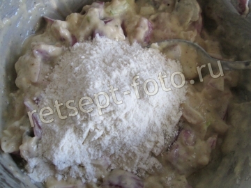 Рыбная шарлотка со скумбрией