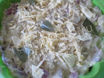 Рыбная шарлотка со скумбрией