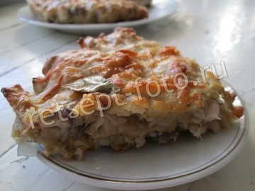 Рыбная шарлотка со скумбрией