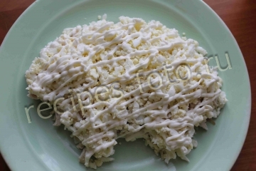 Салат "Ежик" с корейской морковью и курицей