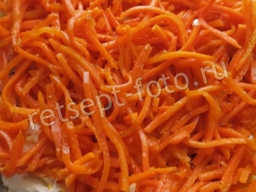 Салат "Мужские слезы" с жареными грибами и курицей
