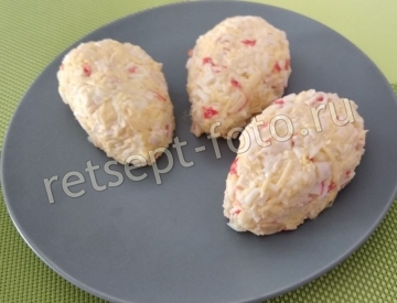 Салат "Мышки" из крабовых палочек