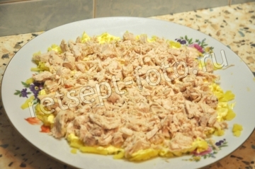Салат "Осенний" с курицей и грибами