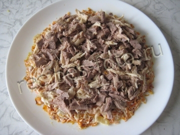 Салат "Сугробы" с курицей на праздник