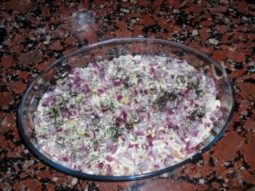 Салат "Суши" с морковью и красной рыбой