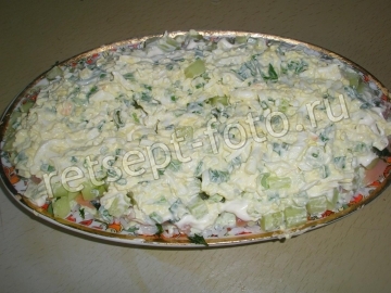 Салат "Суши" с красной рыбой, рисом и васаби